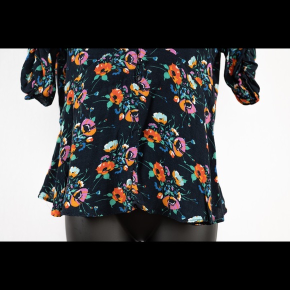 Zara floral peplum blouse size S - Picture 9 of 12